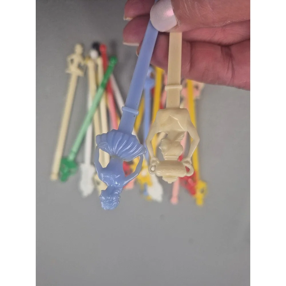 Vintage Swizzle‎ Sticks Multi-Color Plastic Barware Set Made in USA